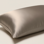 Taie d'oreiller en satin de soie Taupe champagne - Vignette | Maison Cotolune