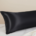 Taie de traversin en satin Noir - Vignette | Maison Cotolune