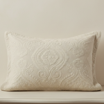 Taie d'oreiller matelassé en coton Beige - Vignette | Maison Cotolune