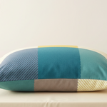 Taie d'oreiller en Flanelle Design coloré Jaune et bleu - Vignette | Maison Cotolune