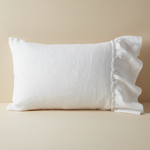 Taie d'oreiller lin lavé Blanc - Vignette | Maison Cotolune