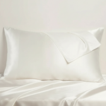 Taie d'oreiller en satin Blanc - Vignette | Maison Cotolune