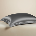 Taie d'oreiller en soie du mûrier 30 mommes Gris Foncé - Vignette | Maison Cotolune