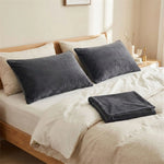 Taies d'oreiller velours Noir - Vignette | Maison Cotolune