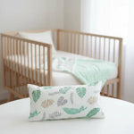 Taie d'oreiller bebe Feuilles vertes - Vignette | Maison Cotolune