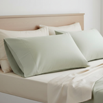 Taie d'oreiller en bambou Vert - Vignette | Maison Cotolune