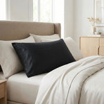 Taie d'oreiller noir en Fibre de bambou - Vignette | Maison Cotolune