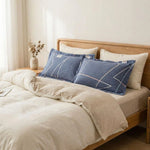 Taie d'oreiller en Flanelle imprimée Bleu océan - Vignette | Maison Cotolune