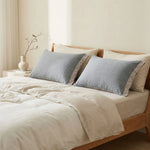 Taie d'oreiller Gaze de coton Gris brume - Vignette | Maison Cotolune