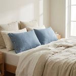 Taie d'oreiller en lin Bleu ardoise - Vignette | Maison Cotolune