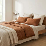 Taie d'oreiller lin Marron - Vignette | Maison Cotolune