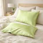 Taie d'oreiller en satin de soie Vert - Vignette | Maison Cotolune