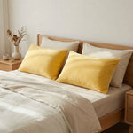 Taie d'oreiller en velours Jaune - Vignette | Maison Cotolune