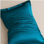 Taie d oreiller en soie du mûrier 30 mommes Bleu - Vignette | Maison Cotolune