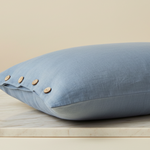 Taie d'oreiller en lin Bleu ardoise - Vignette | Maison Cotolune
