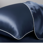 Taie d'oreiller en soie de mûrier 19 momme Bleu - Vignette | Maison Cotolune