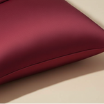 Taie d'oreiller en soie de mûrier Bordeaux - Vignette | Maison Cotolune