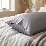 Taie d'oreiller en soie Gris - Vignette | Maison Cotolune