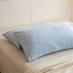 Taies d'oreiller velours Bleu ciel - Vignette | Maison Cotolune
