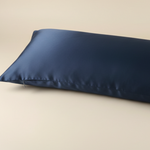 Taie de traversin en soie de mûrier Bleu - Vignette | Maison Cotolune
