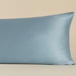 Taie de traversin en soie de mûrier Bleu - Vignette | Maison Cotolune