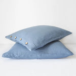 Taie d'oreiller en lin Bleu ardoise - Vignette | Maison Cotolune