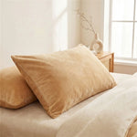 Taies d'oreiller velours Camel - Vignette | Maison Cotolune