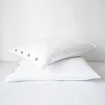 Taie d'oreiller en lin Blanc neige - Vignette | Maison Cotolune