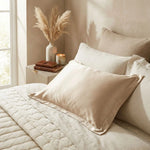 Taie d oreiller en soie du mûrier 30 mommes  Beige - Vignette | Maison Cotolune