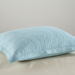 Taie d'oreiller matelassé en coton  Bleu - Vignette | Maison Cotolune