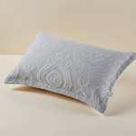 Taie d'oreiller matelassé en coton Gris - Vignette | Maison Cotolune