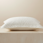 Taie d'oreiller matelassé en coton Ivoire - Vignette | Maison Cotolune