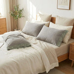 Taie d'oreiller Gaze de coton Gris Sauge clair - Vignette | Maison Cotolune