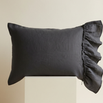 Taie d'oreiller lin lavé Gris - Vignette | Maison Cotolune