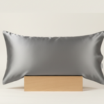 Taie d'oreiller en satin Gris foncé - Vignette | Maison Cotolune