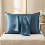 Taie d'oreiller en soie Bleu marine - Vignette | Maison Cotolune