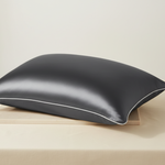 Taie d'oreiller en soie de mûrier 19 momme Gris Foncé - Vignette | Maison Cotolune