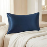 Taie d'oreiller en soie du mûrier 22 momme Bleu nuit - Vignette | Maison Cotolune