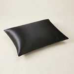 Taie d'oreiller en soie du mûrier 22 momme Noir - Vignette | Maison Cotolune