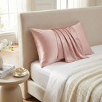 Taie d'oreiller en soie du mûrier 22 momme Rose - Vignette | Maison Cotolune