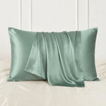 Taie d'oreiller en soie du mûrier 22 momme Vert - Vignette | Maison Cotolune