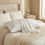 Taie d'oreiller en soie de mûrier Blanc - Vignette | Maison Cotolune