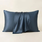 Taie d'oreiller en soie de mûrier Bleu nuit - Vignette | Maison Cotolune