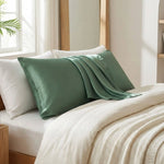 Taie d'oreiller en soie Vert - Vignette | Maison Cotolune