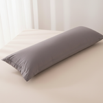 Taie de traversin en coton et lin Gris - Vignette | Maison Cotolune