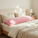 Taie de traversin flanelle Rose - Vignette | Maison Cotolune