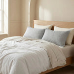 Taie d'oreiller matelassé en coton Gris - Vignette | Maison Cotolune