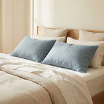 Taie d'oreiller lin Bleu - Vignette | Maison Cotolune