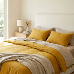 Taie d'oreiller lin Jaune moutarde - Vignette | Maison Cotolune