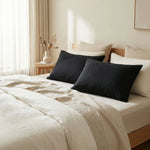 Taie d'oreiller lin Noir - Vignette | Maison Cotolune